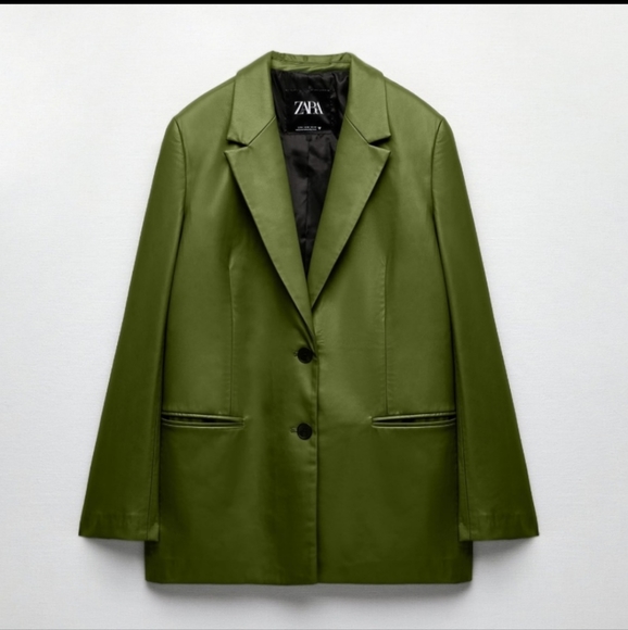 Zara 2 pcs Faux leather blazer + pants - Picture 10 of 16